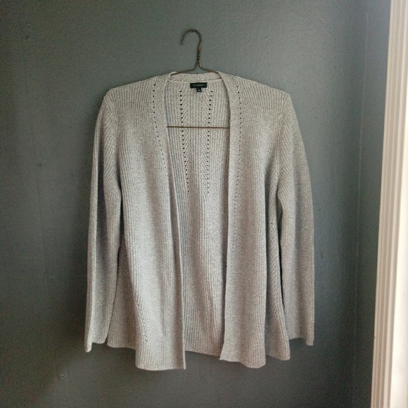 Talbots Sweaters - Talbots Open Front Cardigan Knit Sweater Gray XL